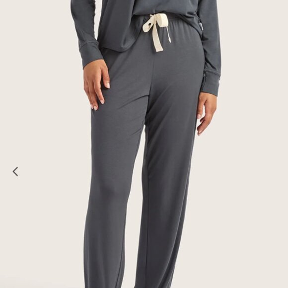 BOODY I NWT Storm Blue-Grey Drawstring Goodnight Sleep Lounge Pajama Pants, L - Picture 2 of 16